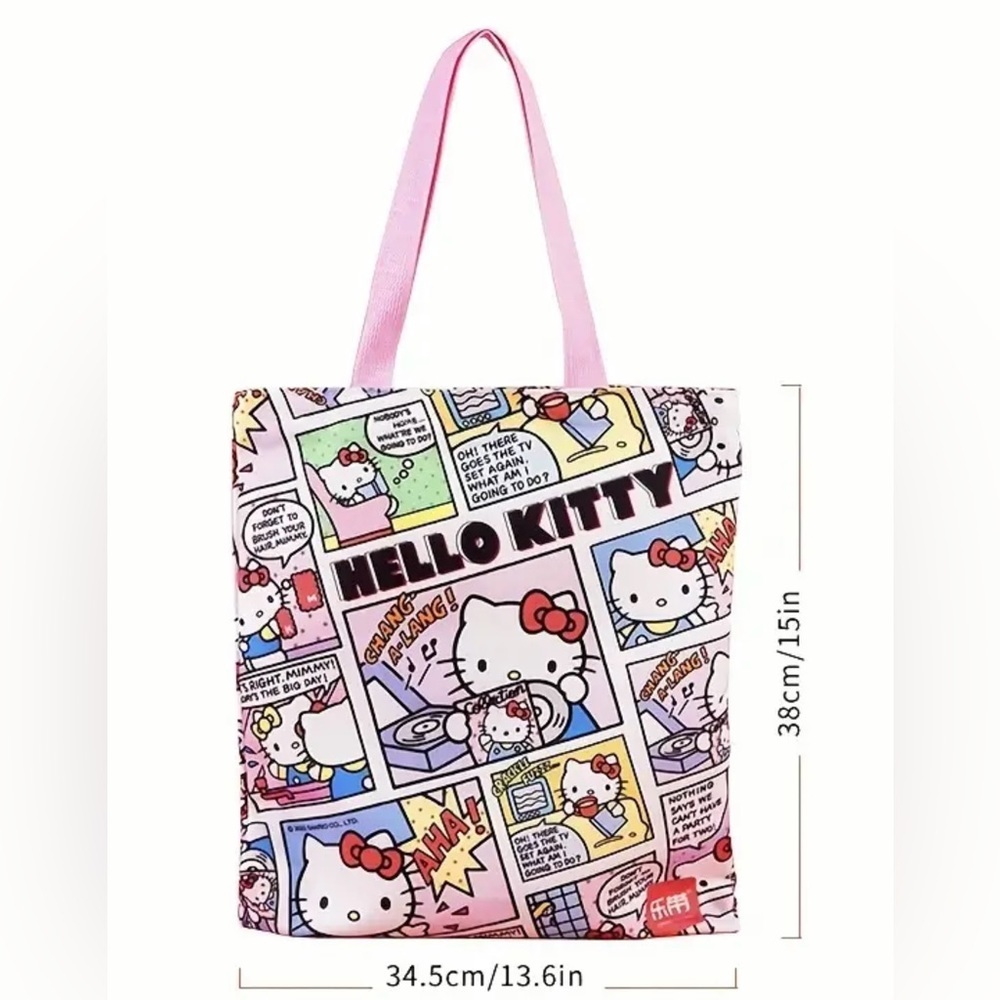 Hello Kitty- Comics Style Shoulder Canvas Bag - Picture 2 of 8